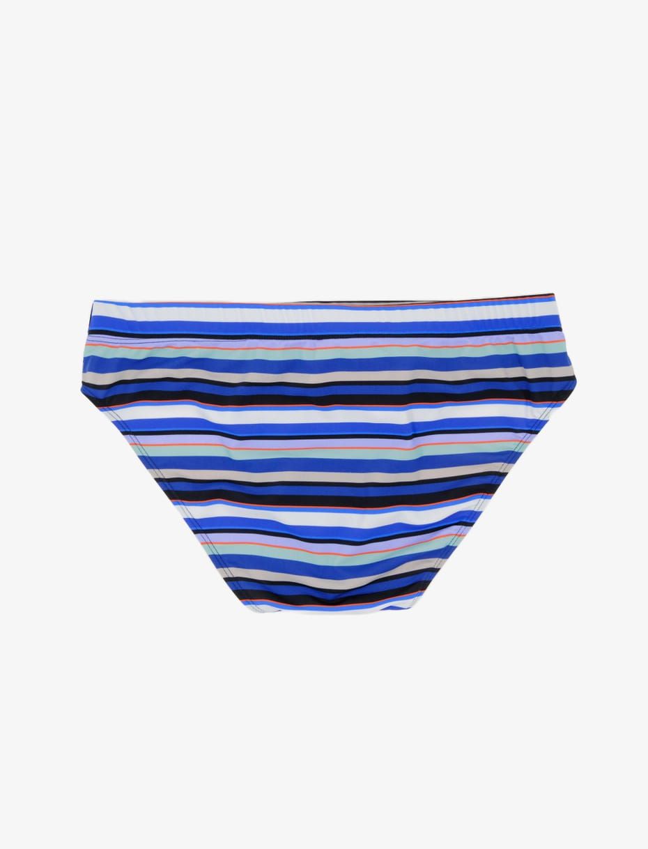 Gallo men's blue striped swimming briefs