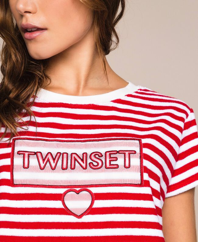 T-shirt a righe TWINSET 201LM2LSS