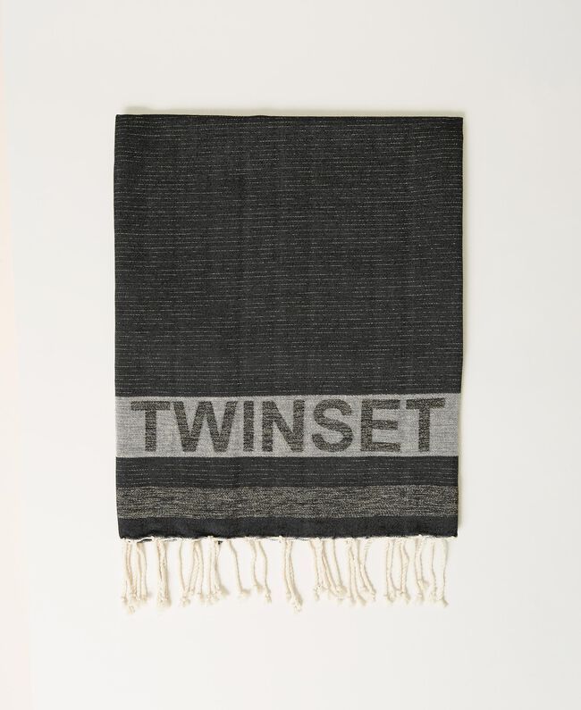 Twin Set Black Beach towel