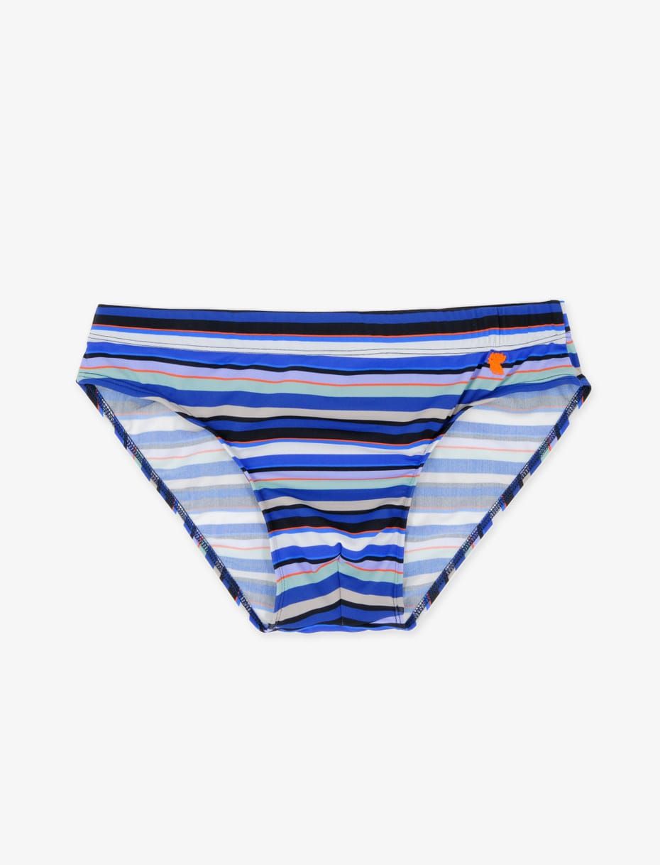 Gallo men's blue striped swimming briefs