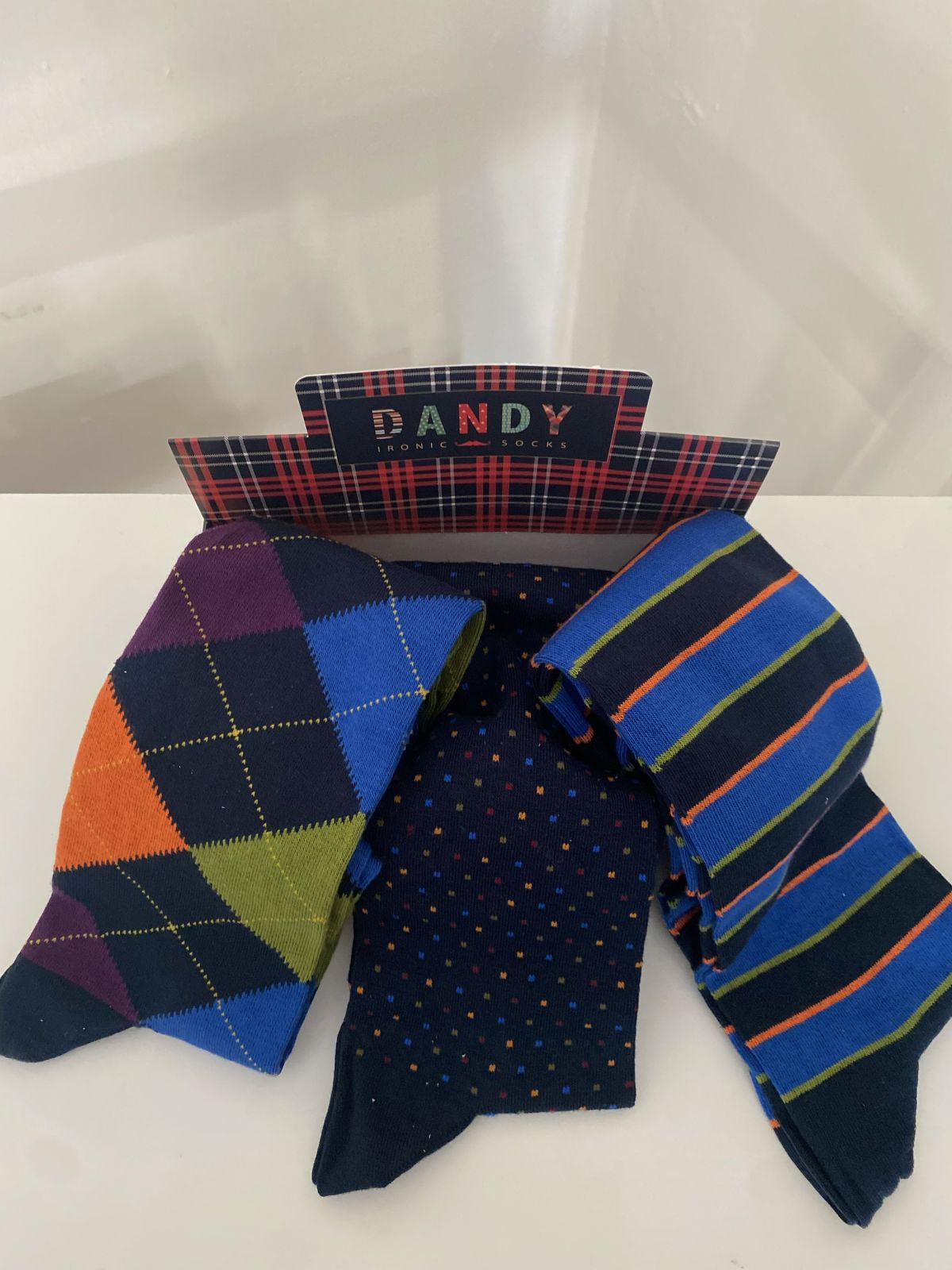 Tripack calze rombi pois righe DANDY 
