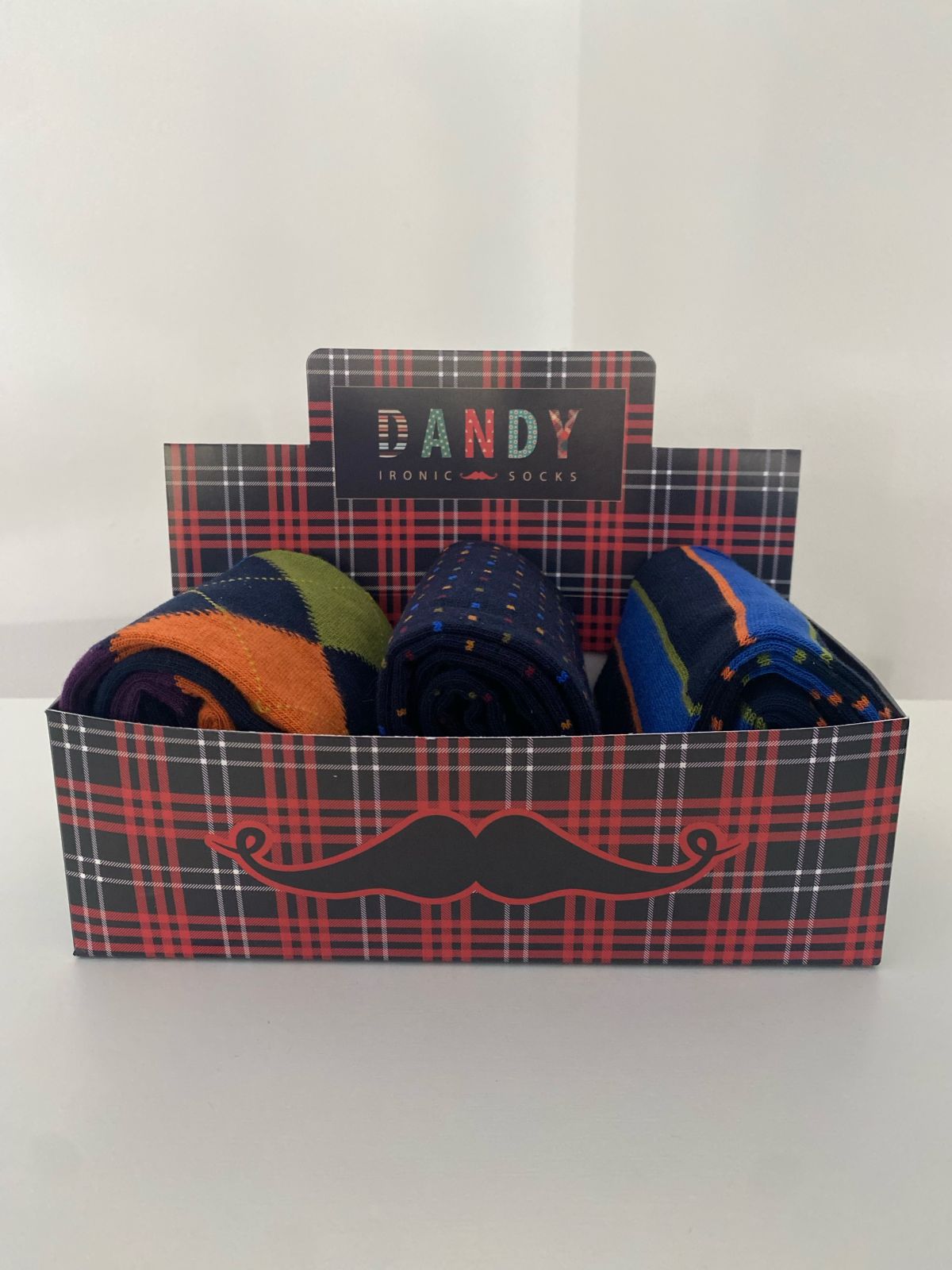 Tripack calze rombi pois righe DANDY 