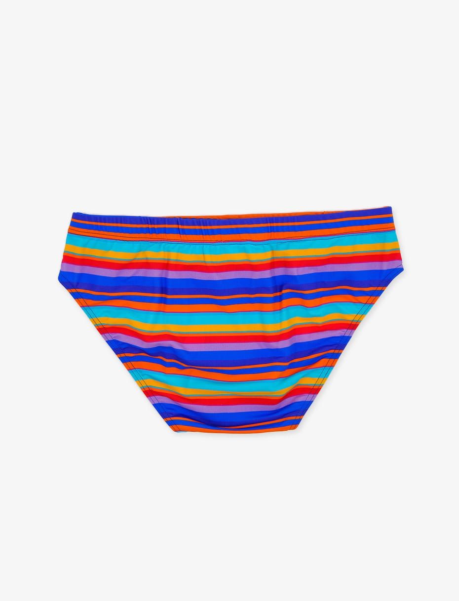 Gallo men's Aegean blue striped swimming briefs