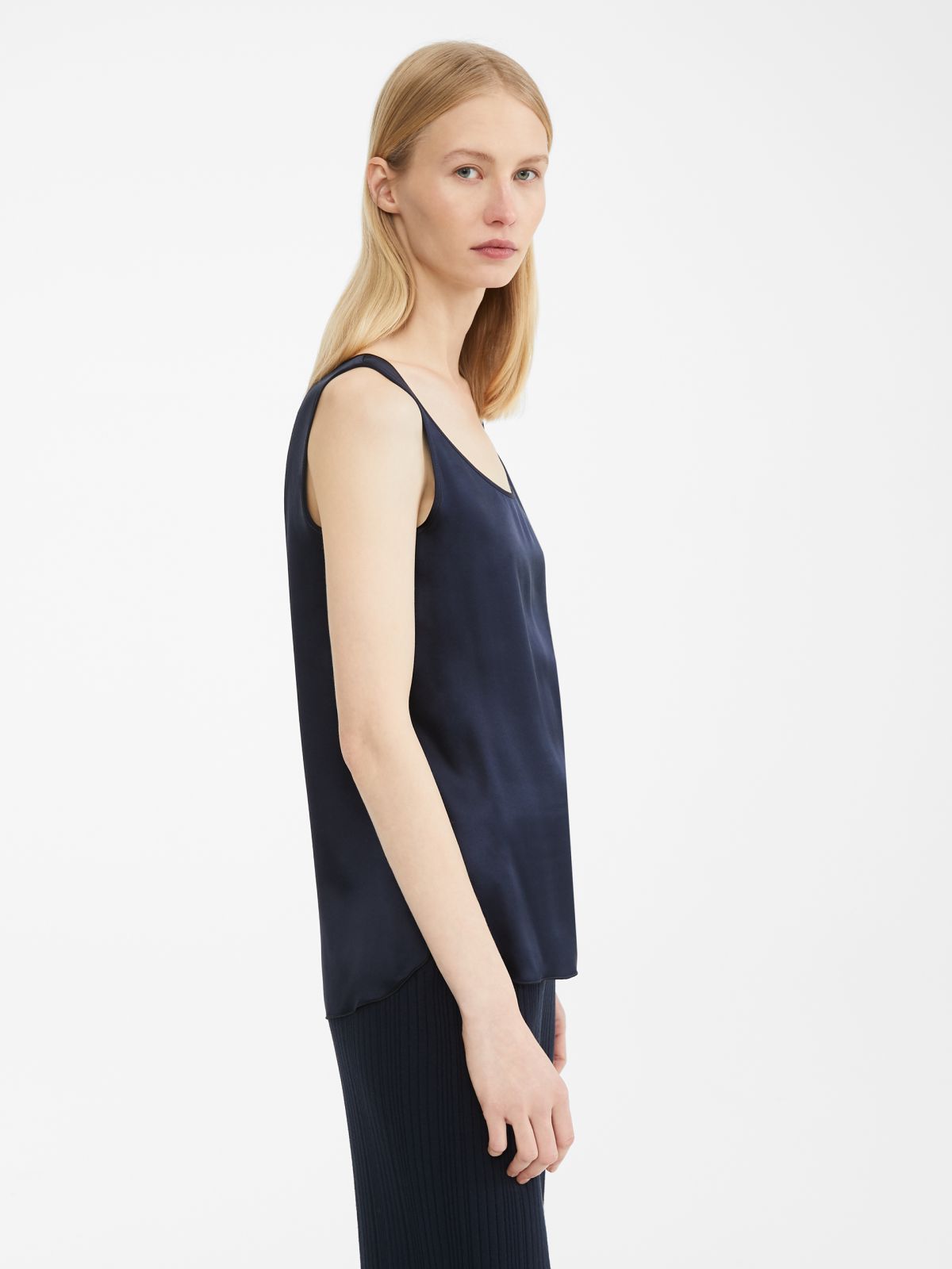 Top seta blu MAX MARA 