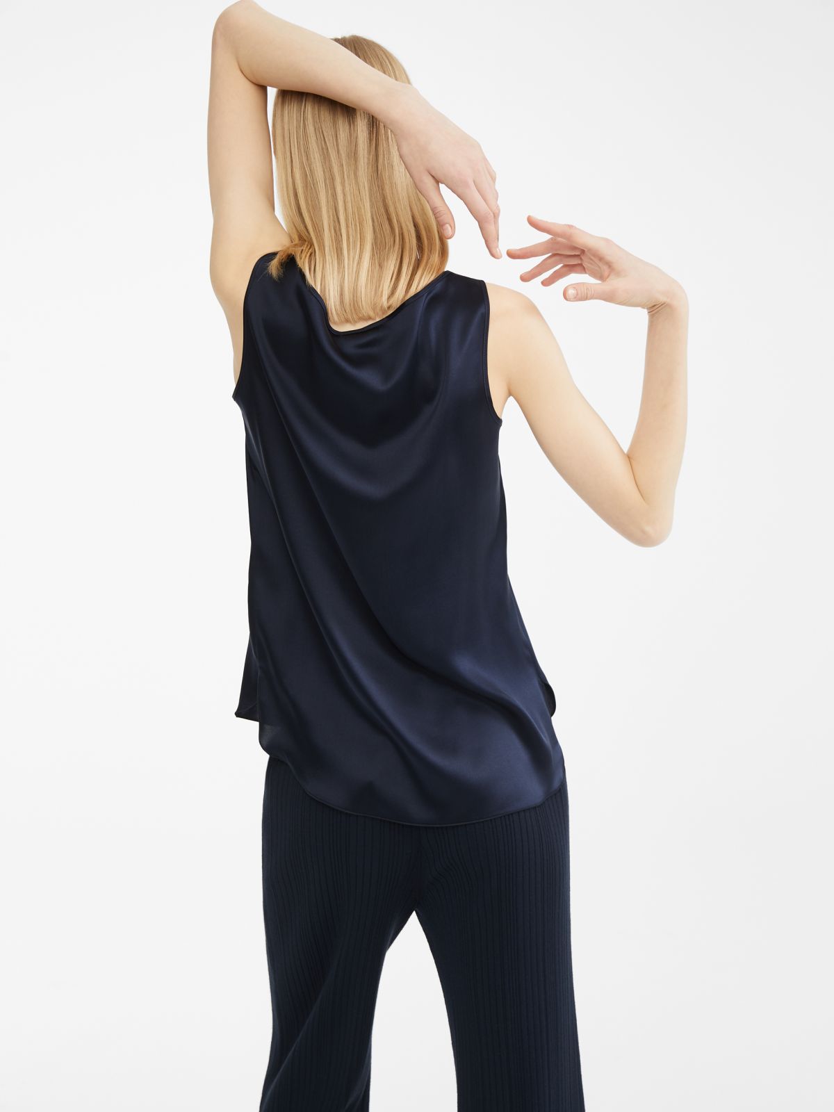 Top seta blu MAX MARA 