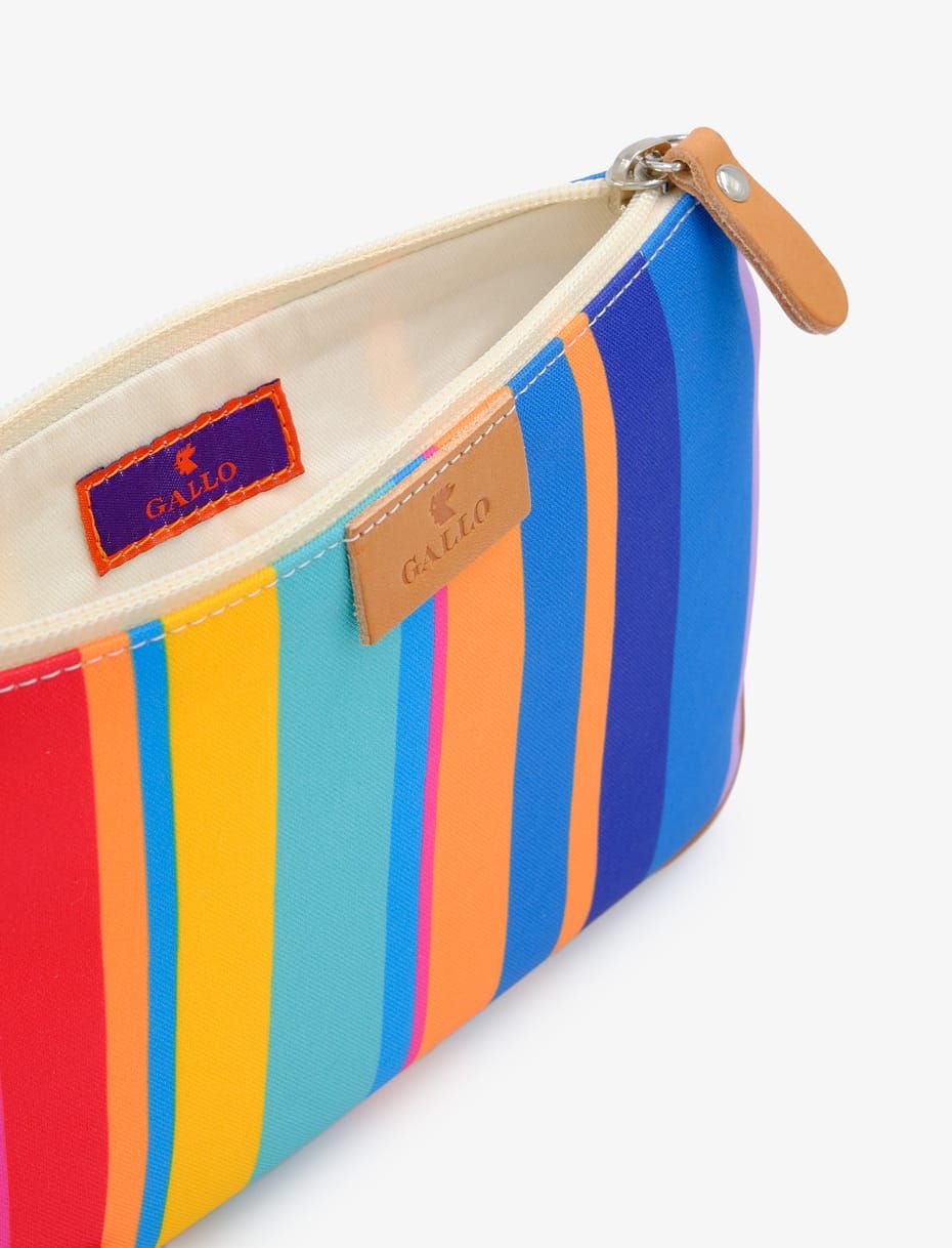 Gallo pouch with multicoloured stripes