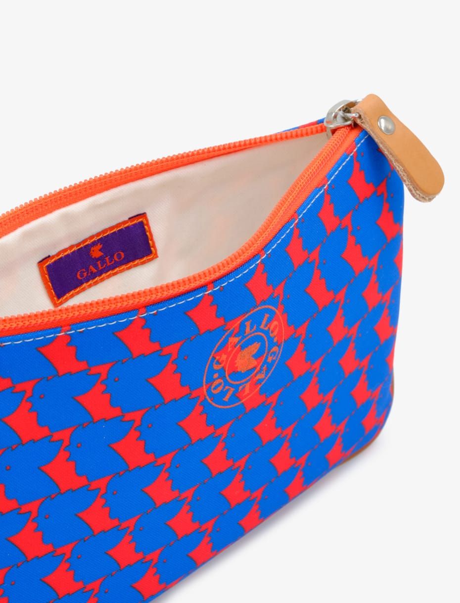 Gallo poppy pouch with two-tone chicken motif