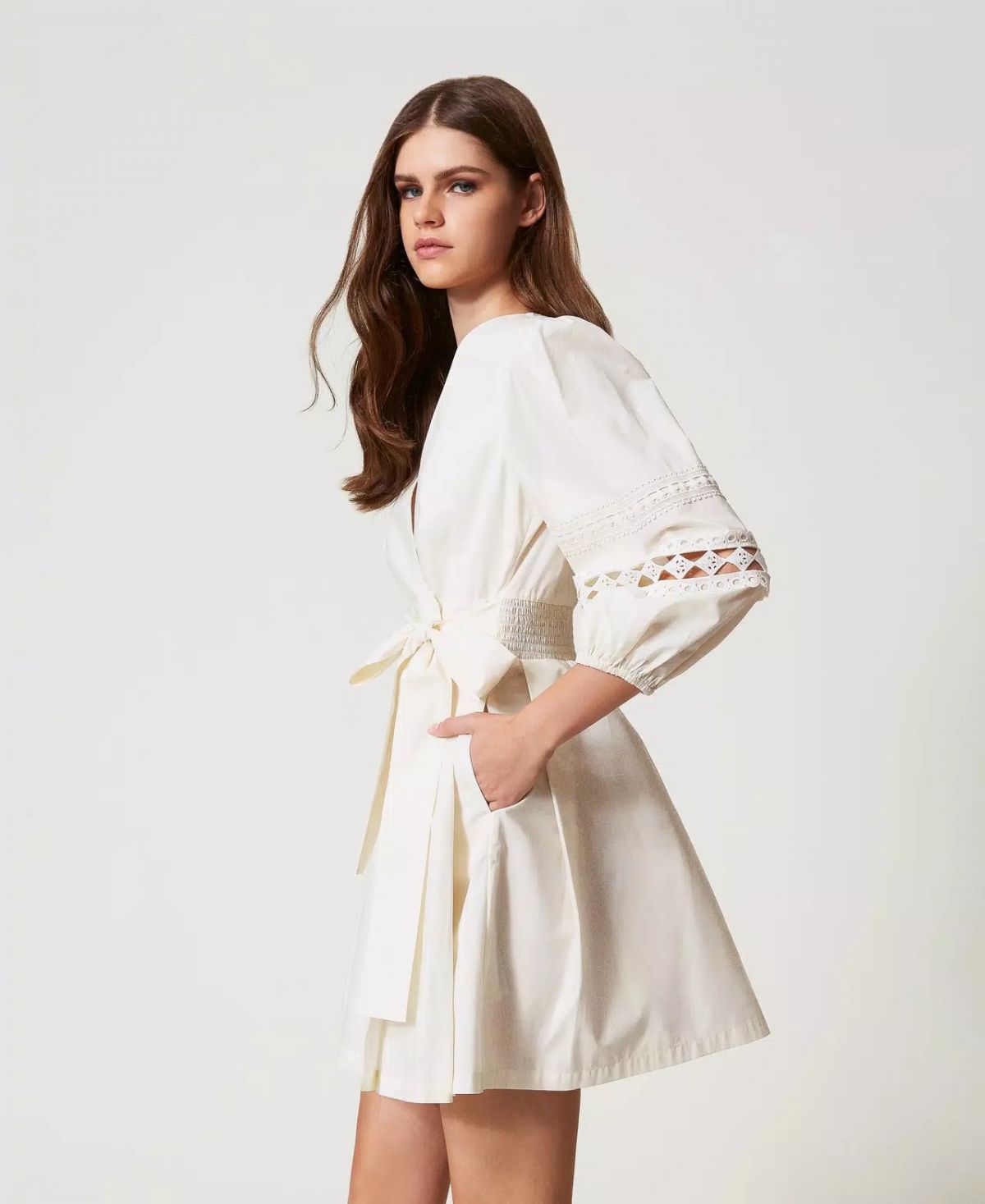Abito corto in popeline Twin Set