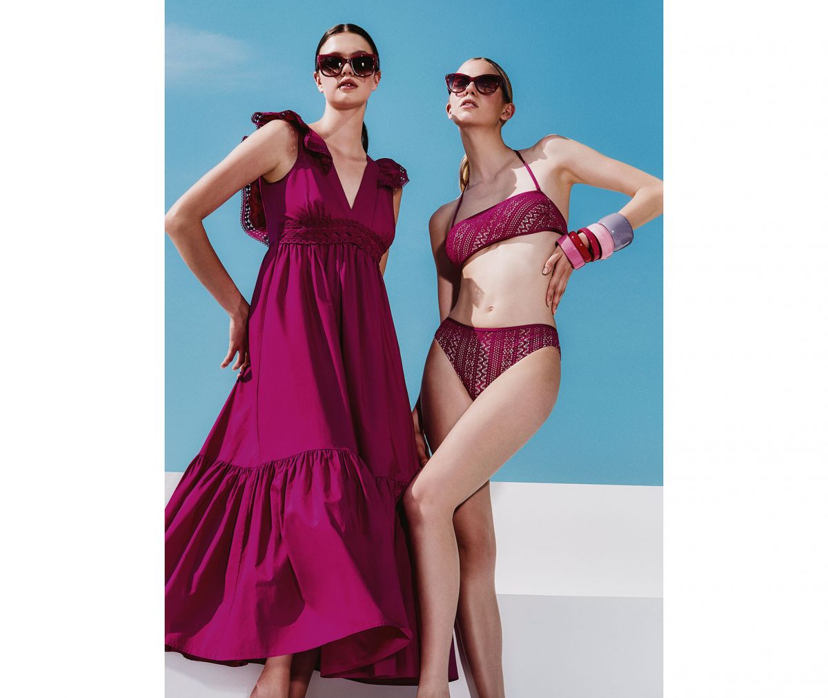 Abito lungo in popeline Twin Set