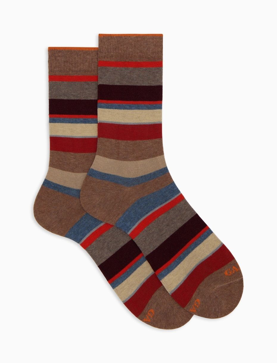 Calze corte donna righe multicolor GALLO