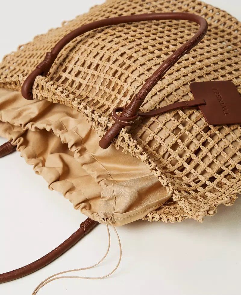 Borsa shopper effetto paglia a rete TWINSET