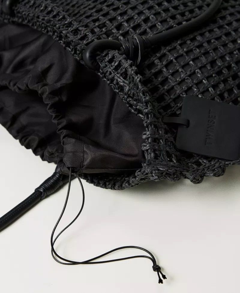 Borsa shopper effetto paglia a rete TWINSET