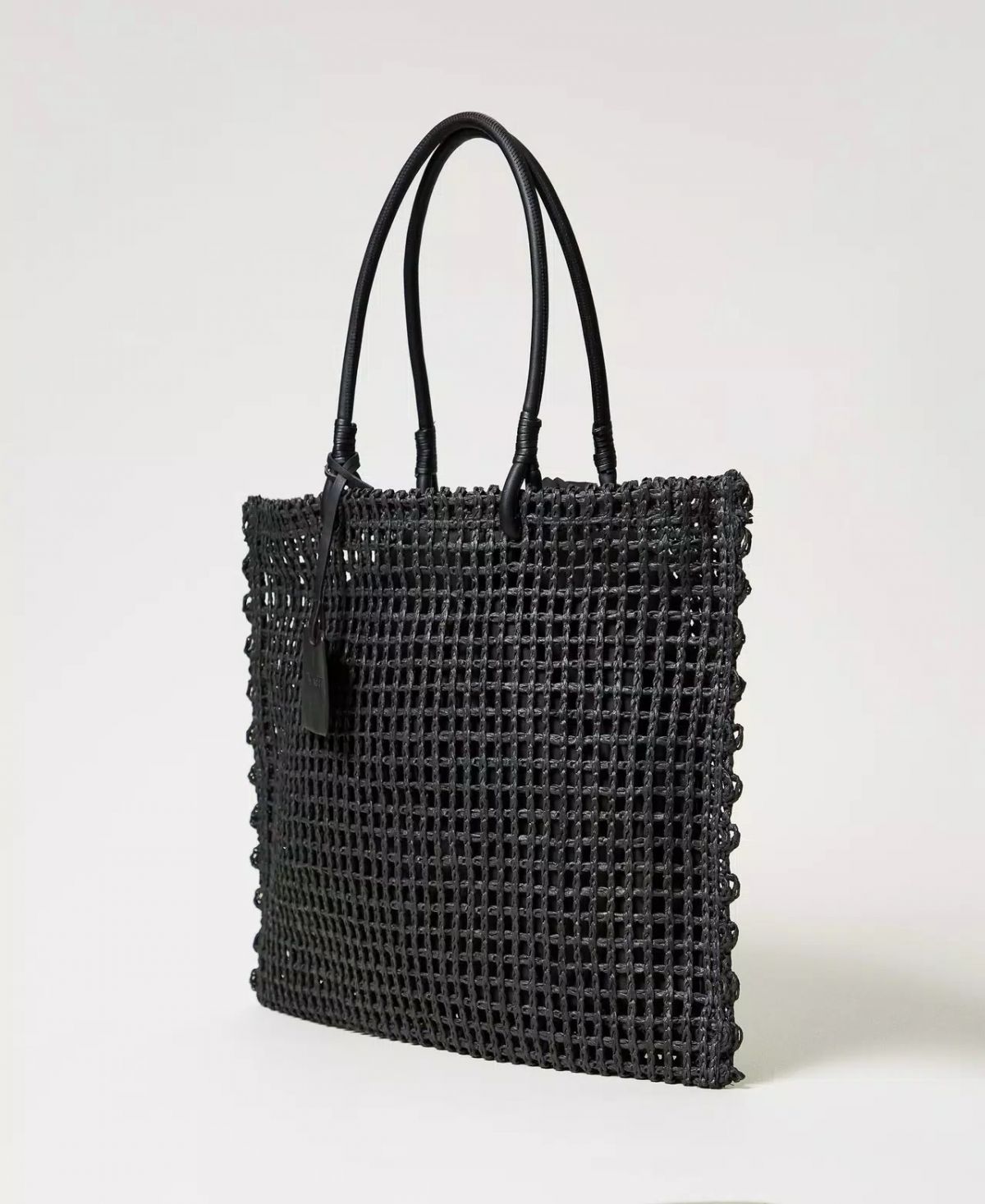 Borsa shopper effetto paglia a rete TWINSET