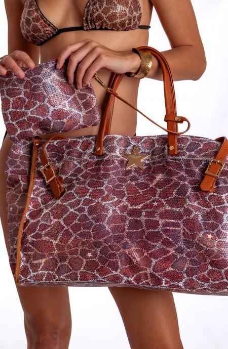Borsa paillettes Giraffa PIN UP STARS