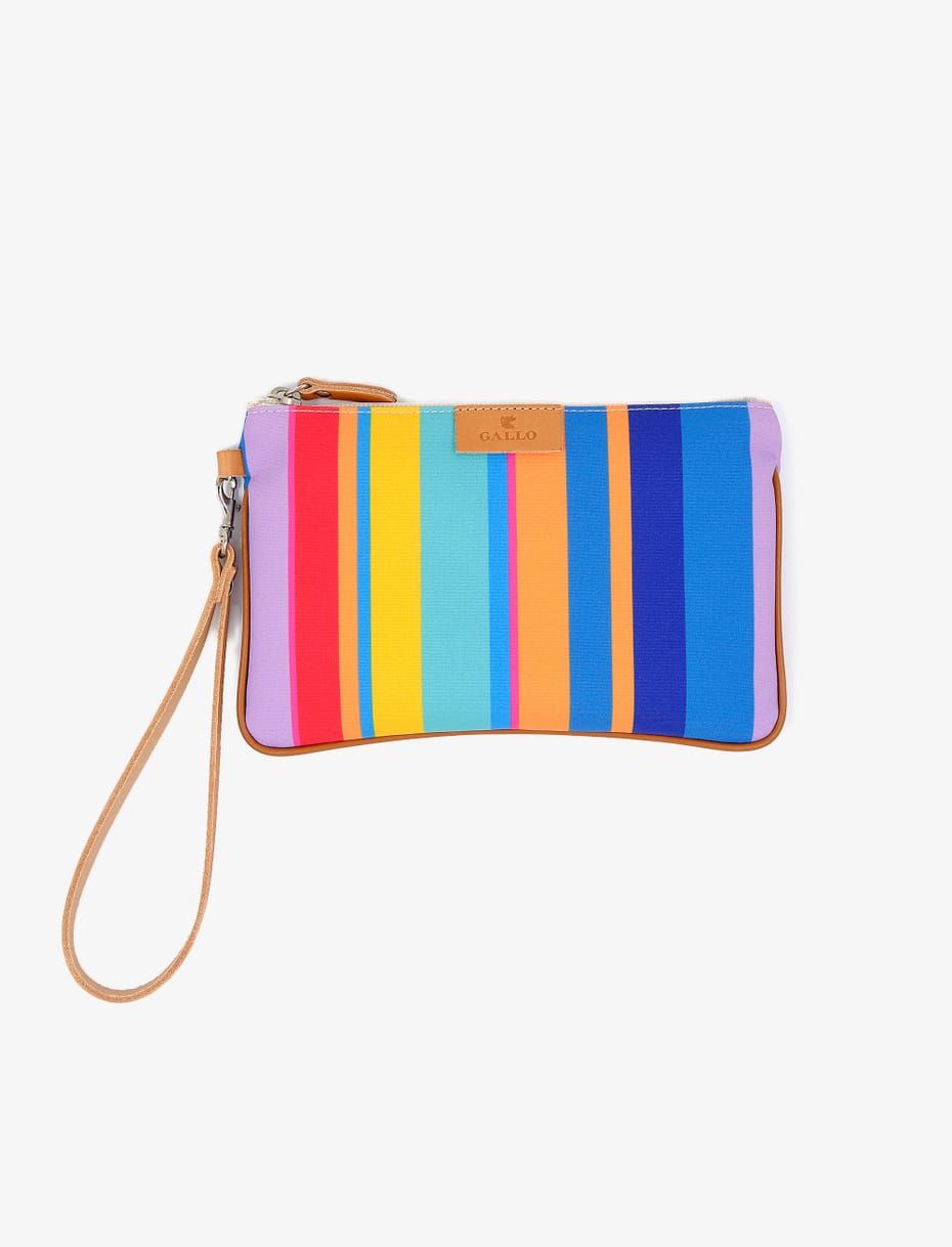 Gallo pouch with multicoloured stripes