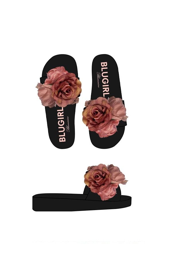 Blugirl slippers with roses