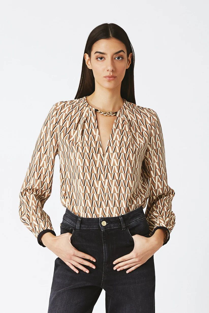 Blusa con stampa NENETTE