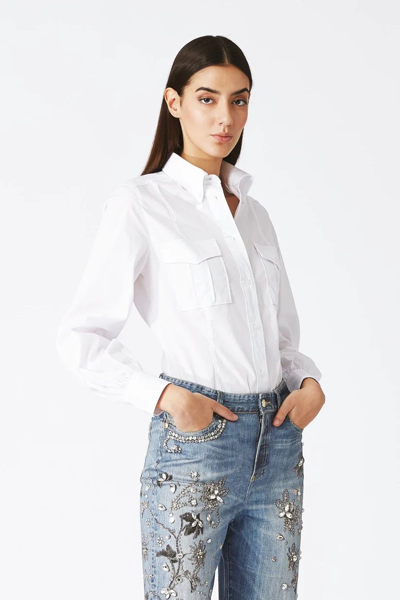 Camicia in popeline di cotone  NENETTE