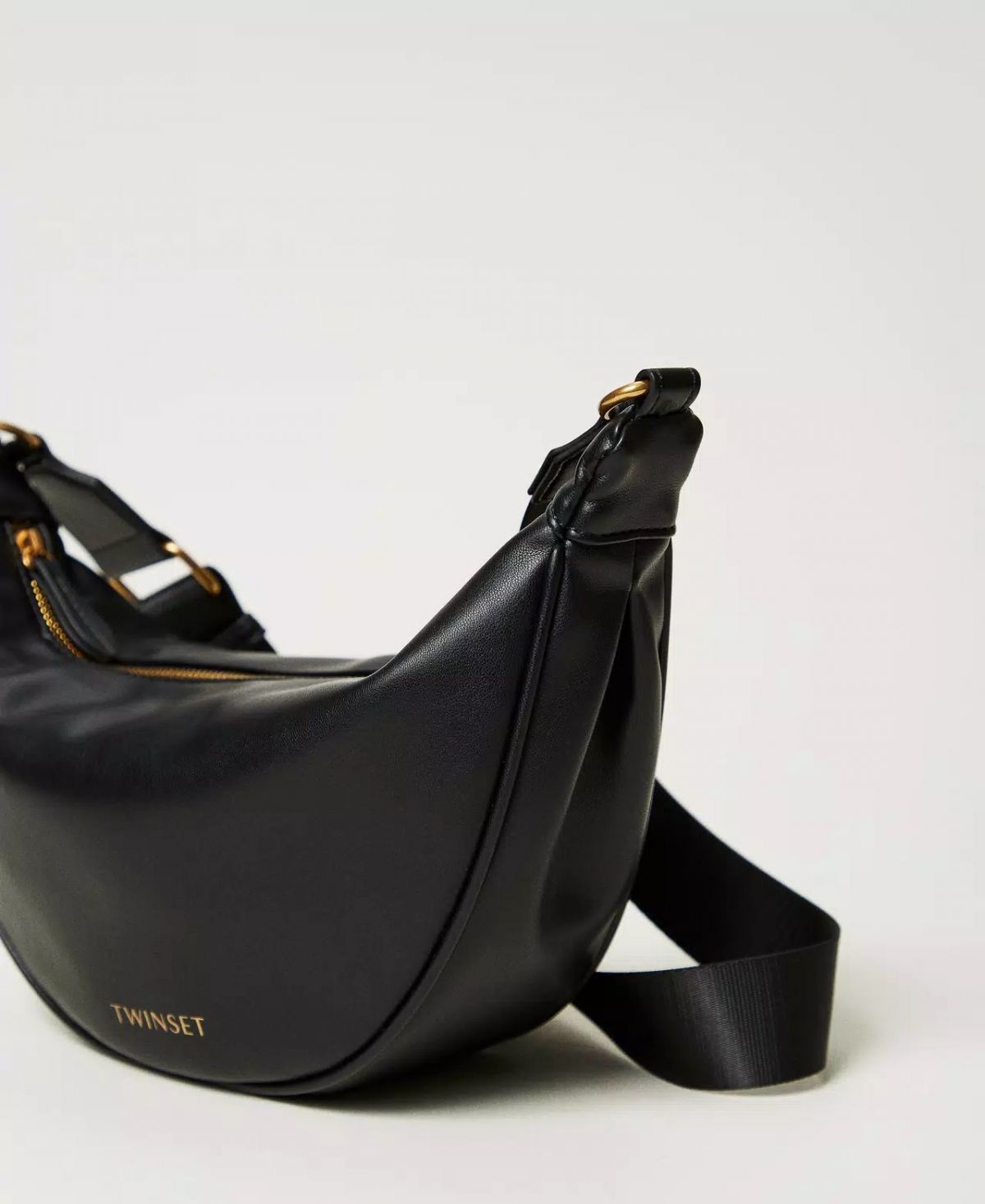 Borsa hobo con logo TWINSET