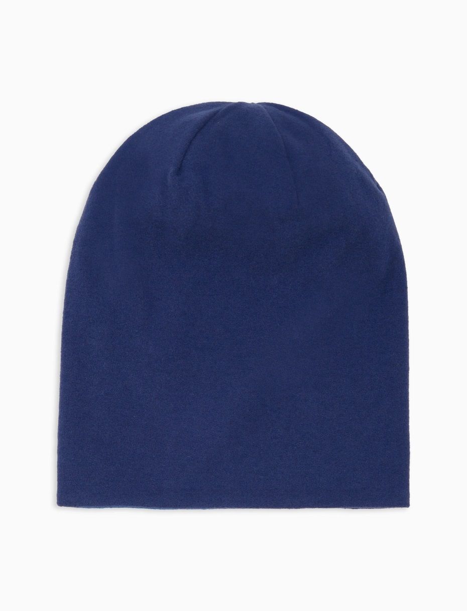 Berretto lungo reversibile bambino blu righe GALLO