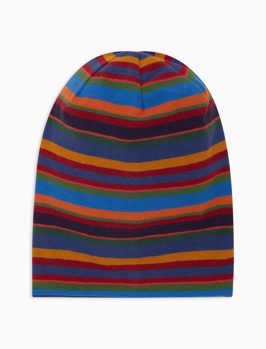 Berretto lungo reversibile bambino blu righe GALLO