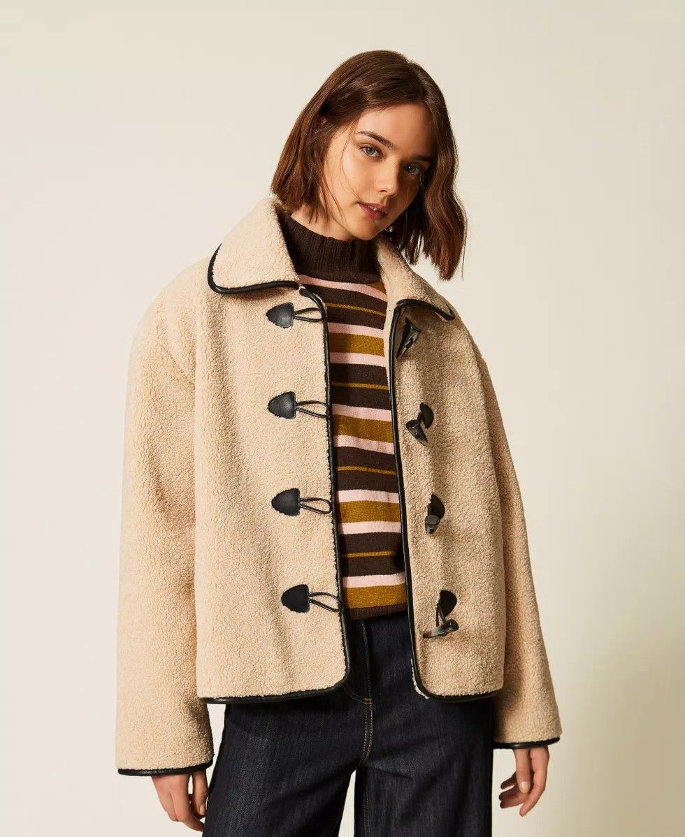 Caban in faux fur TWINSET