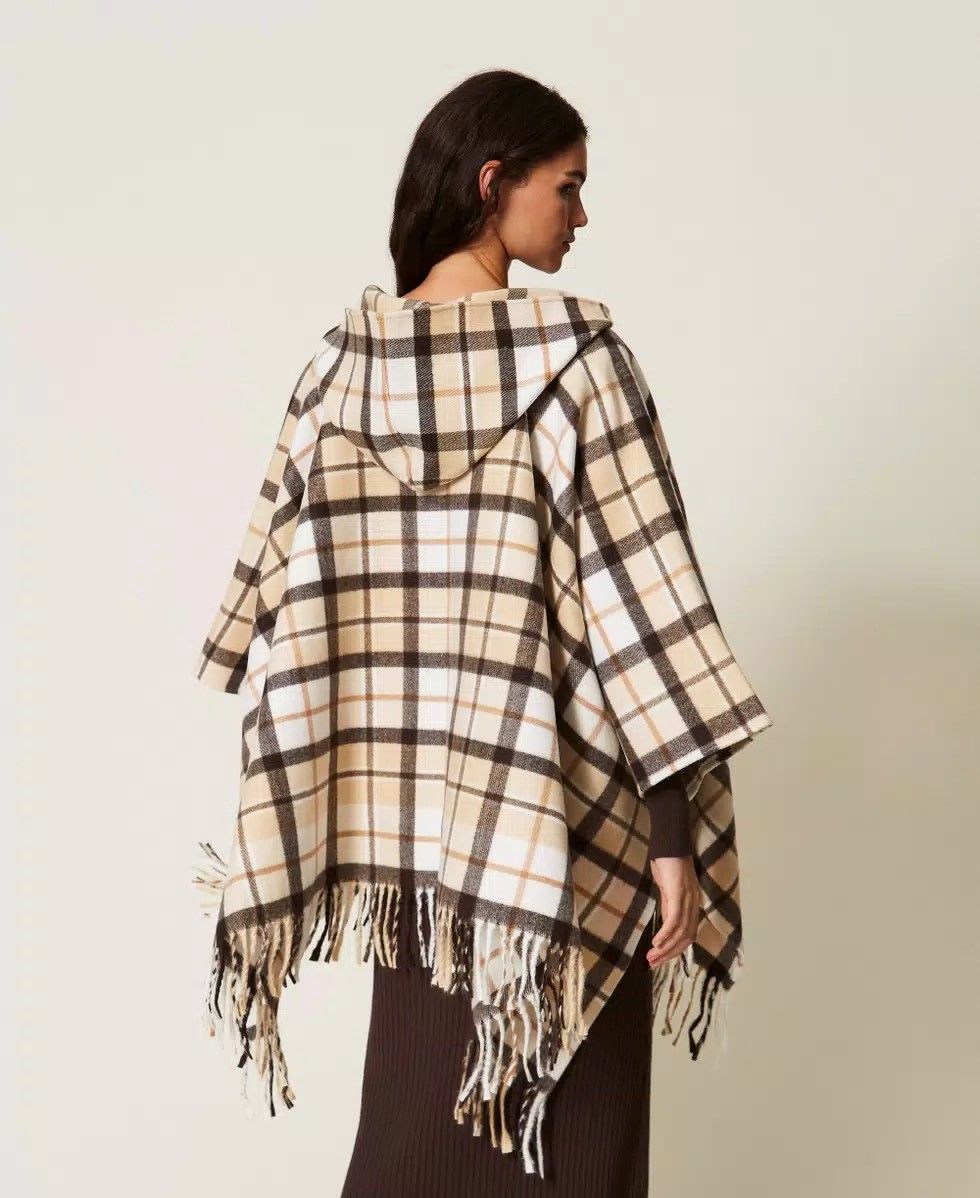 Poncho check TWINSET