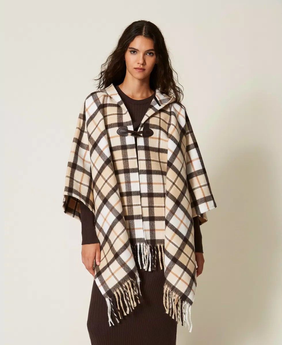 Poncho check TWINSET