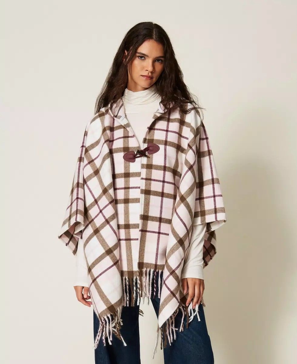 Poncho check TWINSET