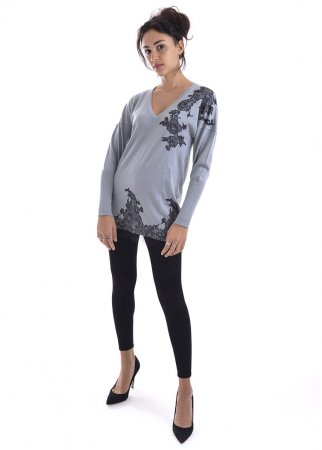 La Fabbrica della Lana floral pattern sweater D91520