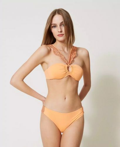 Top fitted con balze arricciate TWINSET