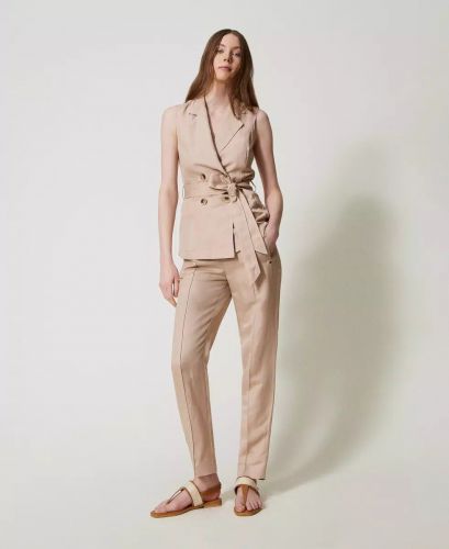 Maglia in filato lurex con volant TWINSET