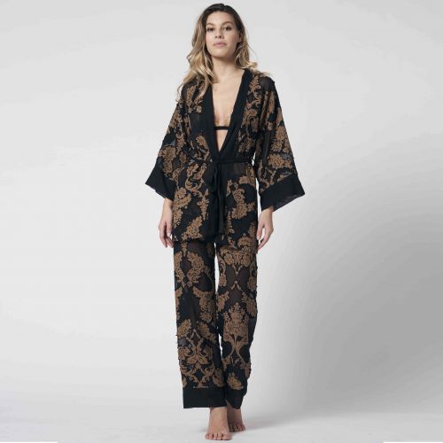 Vestaglia a kimono in raso TWINSET