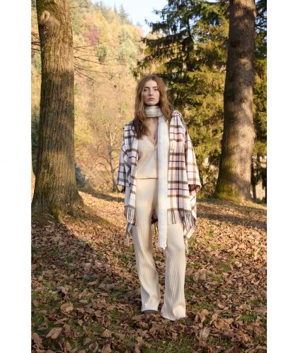 Poncho check TWINSET