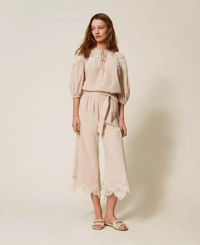 Blusa macram&egrave; TWINSET 